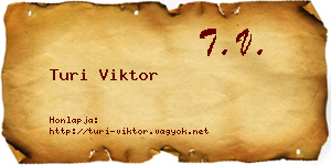 Turi Viktor névjegykártya